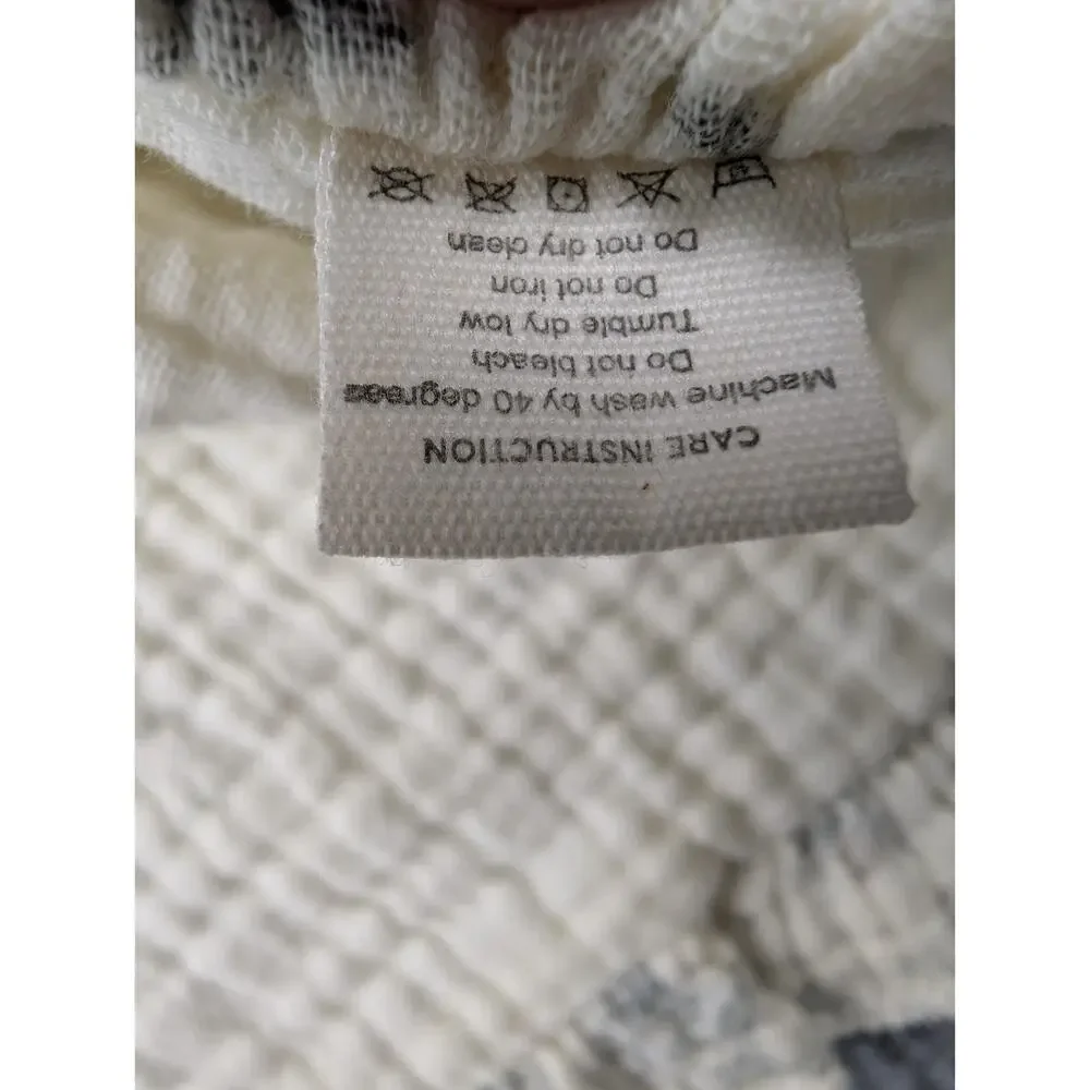 Cotton Gauze Bib Lot of 3 Natural FIber Neutral Graphic Floral Animal Minimal
